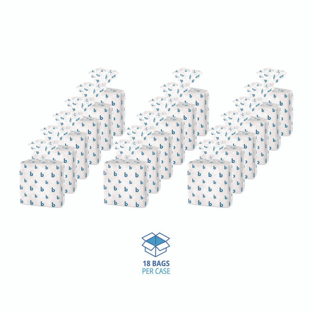 BOARDWALK HS900W Hydrospun Wipers, 1-Ply, 12 x 13, White, 50/Bag, 18 Bags/Carton