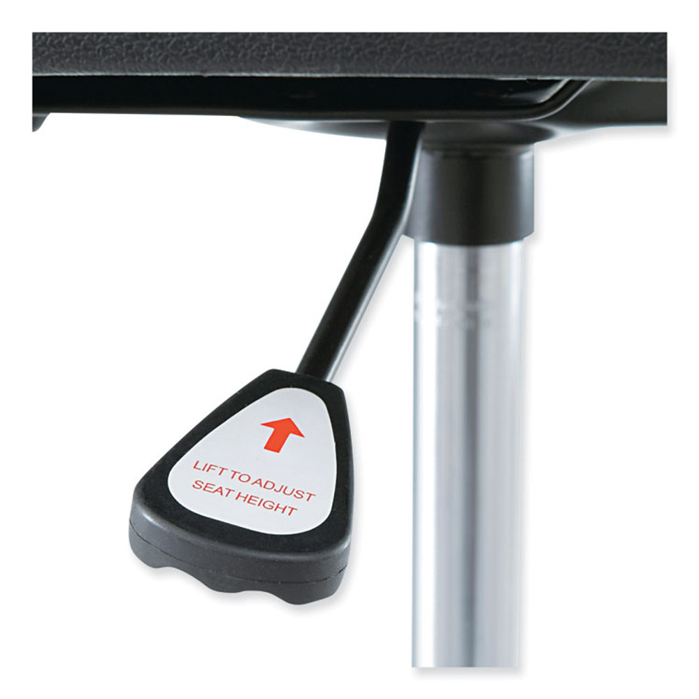 ALERA IN4616 Alera Interval Series Swivel Task Stool, Supports Up to 275 lb, 23.93" to 34.53" Seat Height, Black Faux Leather