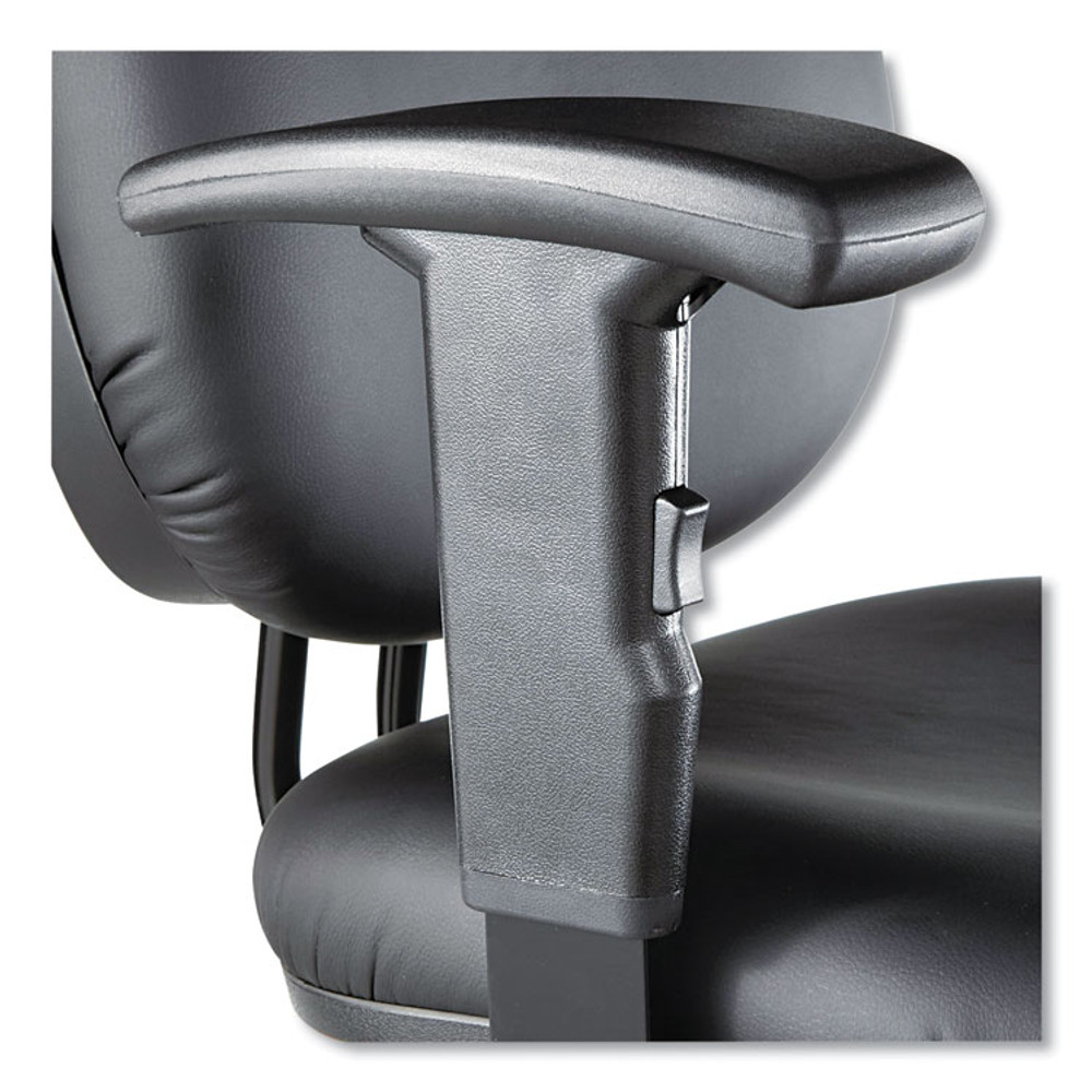 ALERA IN4616 Alera Interval Series Swivel Task Stool, Supports Up to 275 lb, 23.93" to 34.53" Seat Height, Black Faux Leather