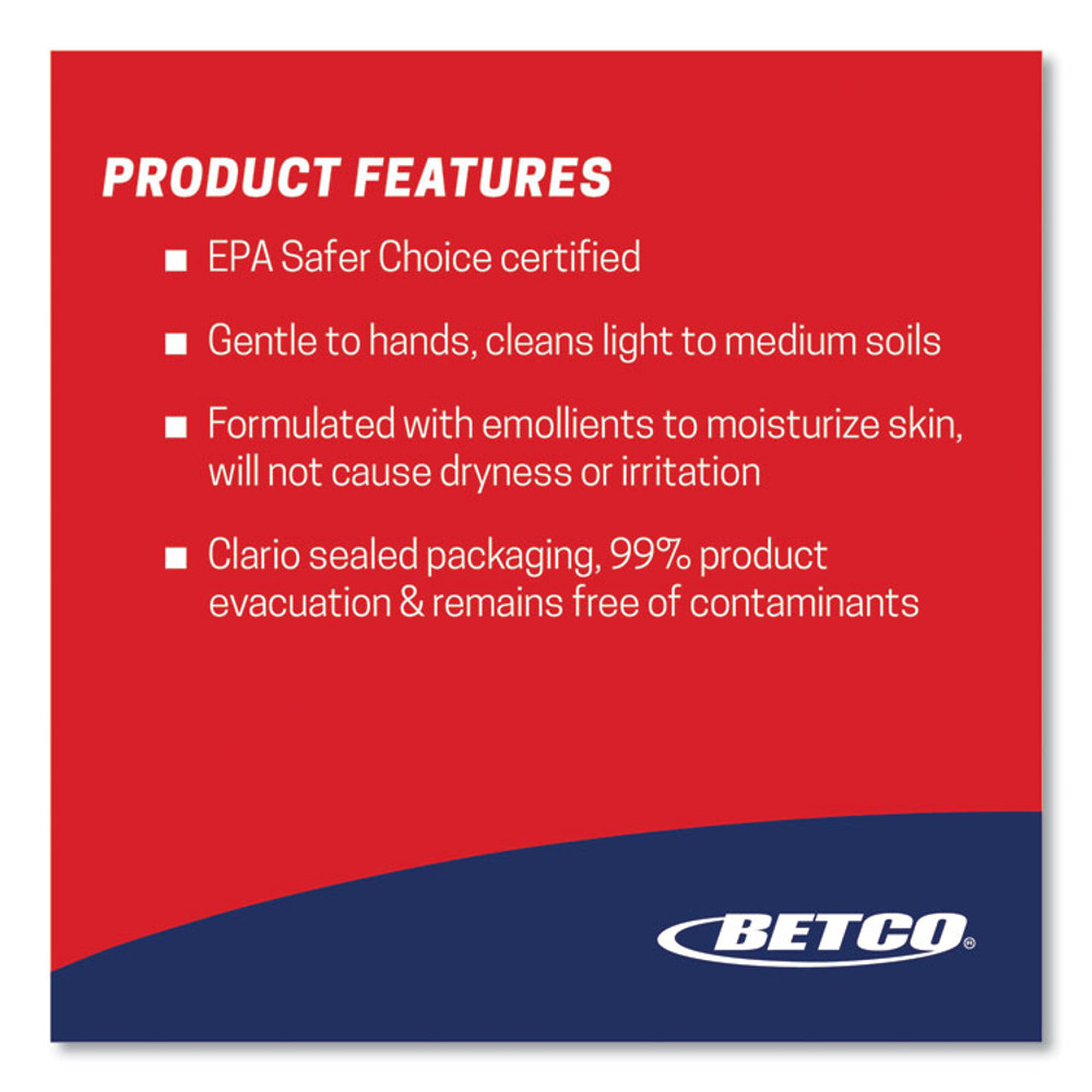 BETCO CORPORATION 7812900 Green Earth Foaming Skin Cleanser Refill, Fresh Meadow Scent, 1,000 mL, 6/Carton