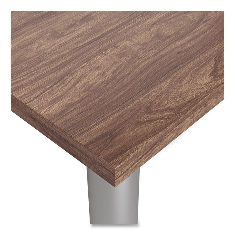 UNION & SCALE 24398967 Essentials Writing Table-Desk with Integrated Power Management, 59.7" x 29.3" x 28.8", Espresso/Aluminum