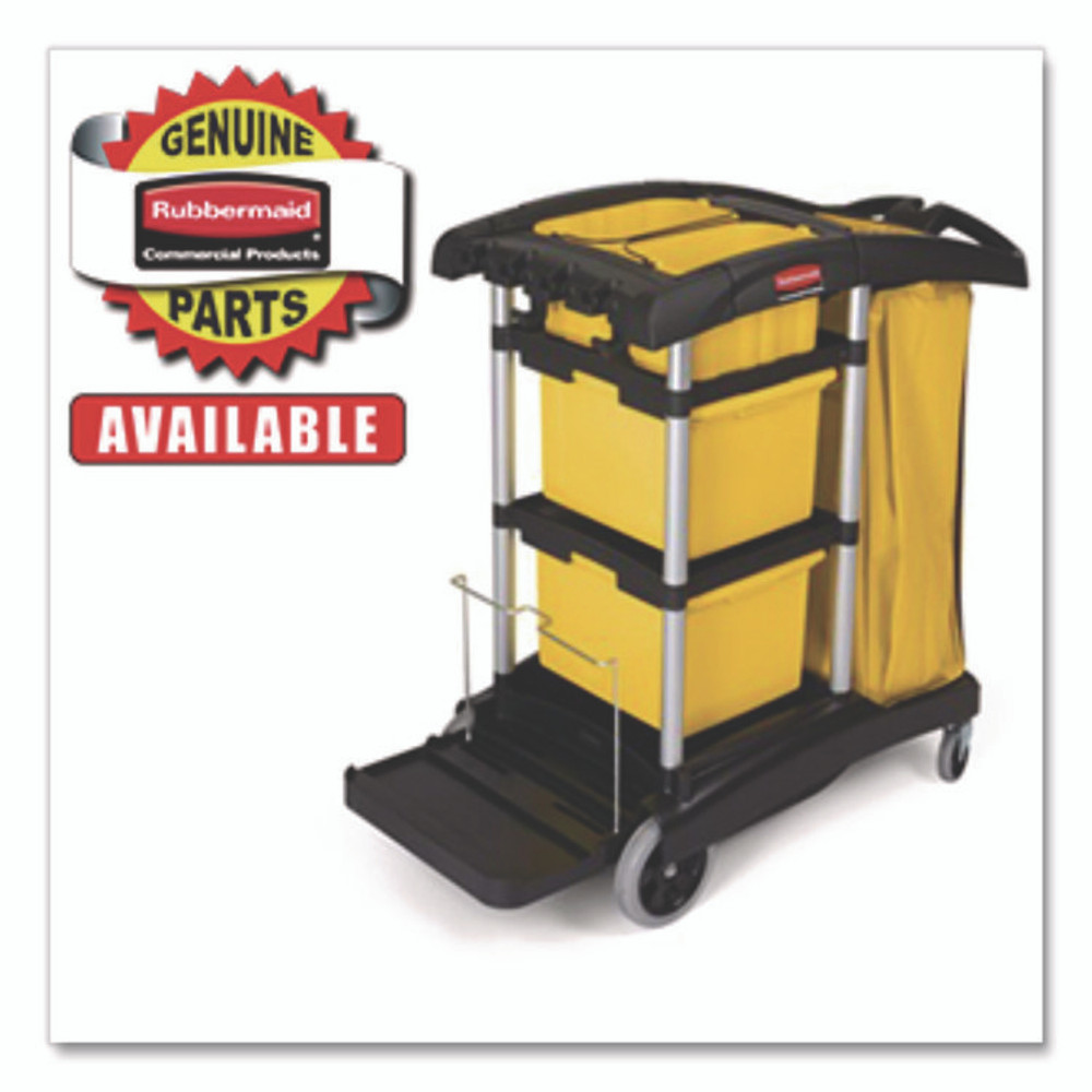 RUBBERMAID COMMERCIAL PROD. 9T94-M1 8" Ball Bearing Wheel and 4" Swivel Stem Caster Kit with Axle for Microfiber Cleaning Cart, (2) Wheels, (2) Casters