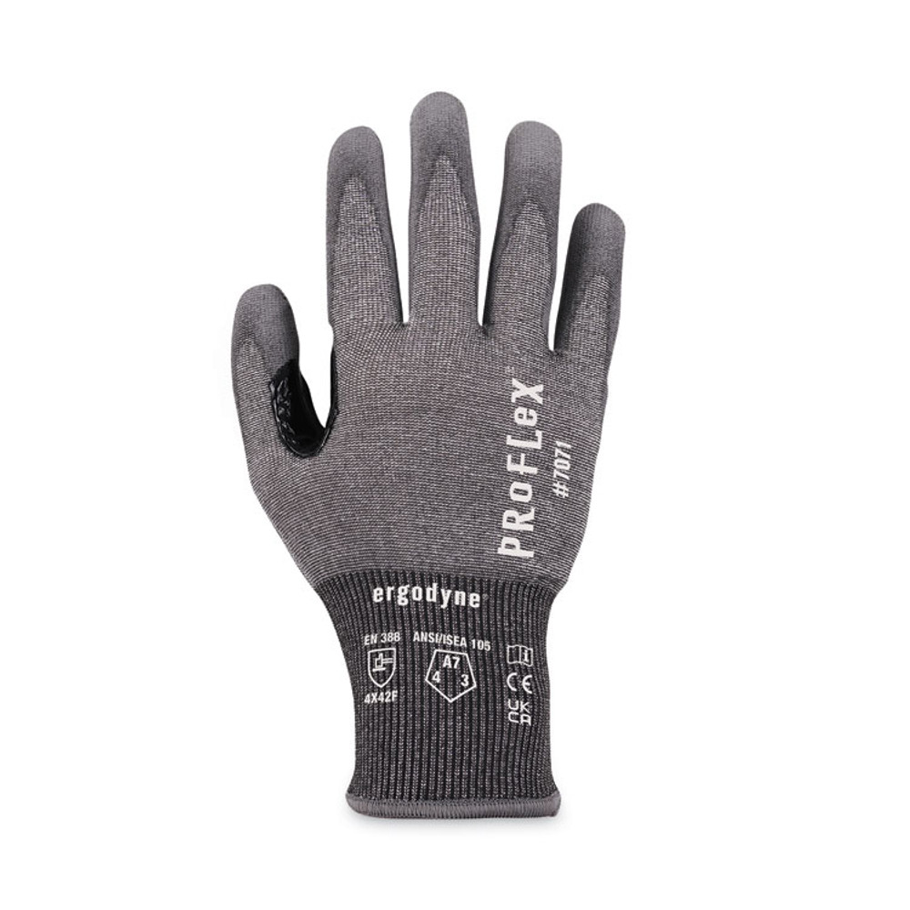 TENACIOUS HOLDINGS, INC. ergodyne® 18075 ProFlex 7071 ANSI A7 PU Coated CR Gloves, Gray, X-Large, Pair