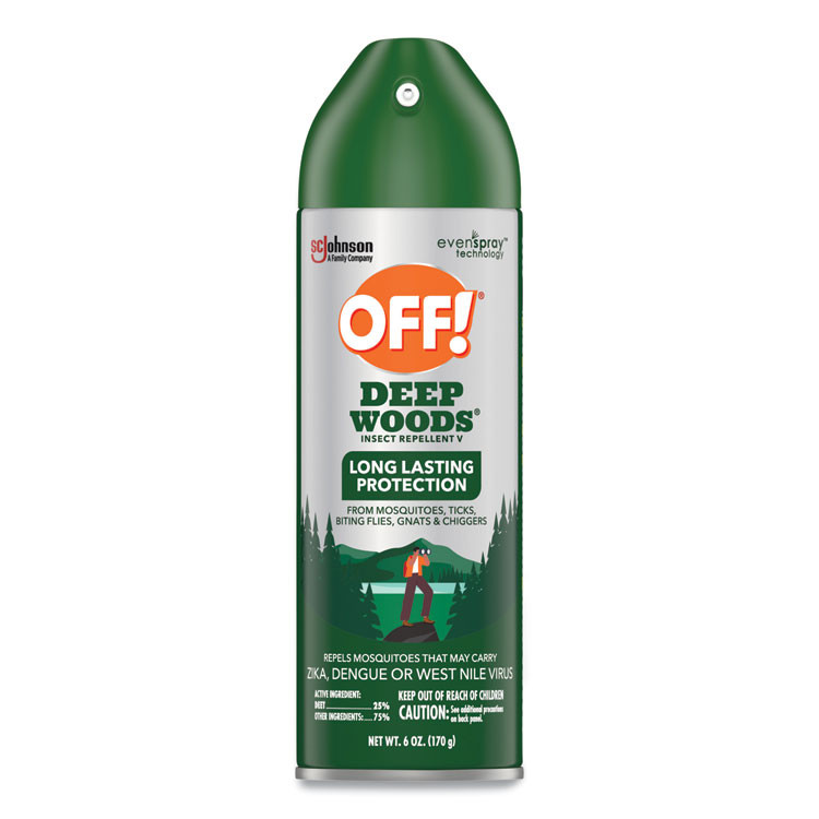 SC JOHNSON OFF!® 354266 Deep Woods Insect Repellent, 6 oz Aerosol Spray, 12/Carton