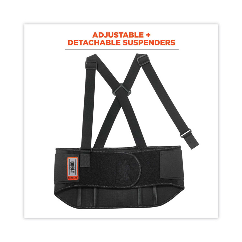 TENACIOUS HOLDINGS, INC. ergodyne® 11105 ProFlex 1600 Standard Elastic Back Support Brace, X-Large, 38" to 42" Waist, Black