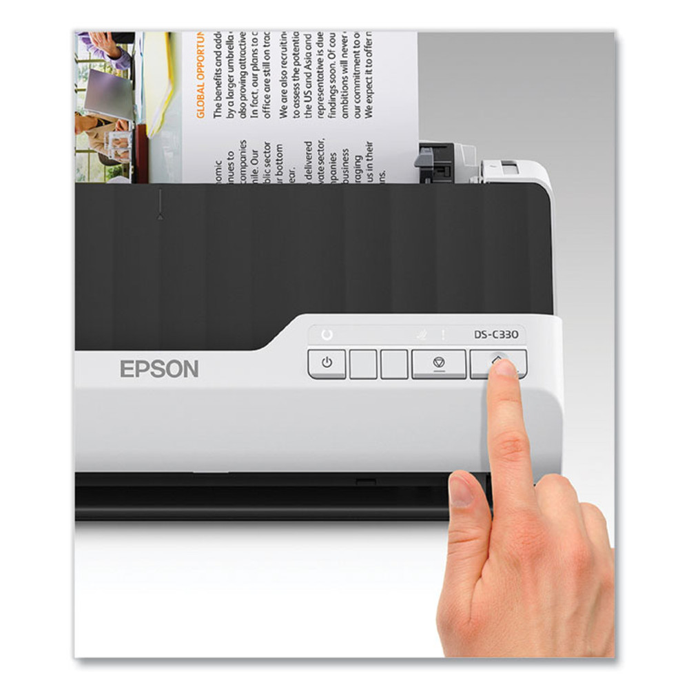 EPSON AMERICA, INC. B11B272201 DS-C330 Color Compact Desktop Document Scanner, 660 dpi Optical Resolution, 20-Sheet Auto Document Feeder