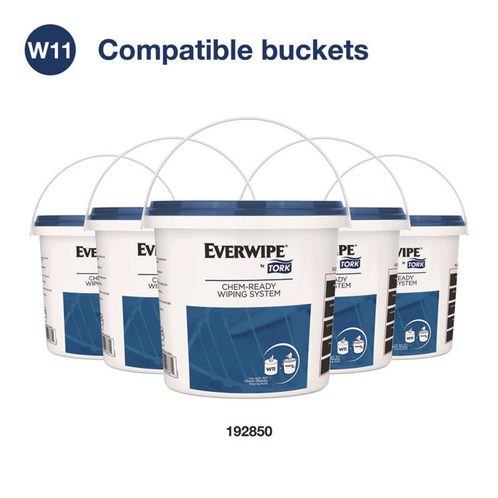 SCA TISSUE Tork® 192841 Everwipe by Tork Chem-Ready Wiping Rolls, 1-Ply, 12 x 12, White, 90 Sheets, 6 Rolls/Carton