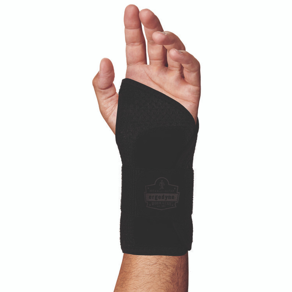 TENACIOUS HOLDINGS, INC. ergodyne® 70142 ProFlex 4005 Wrist Brace Support with Single Strap, Large, Fits Left Hand, Black