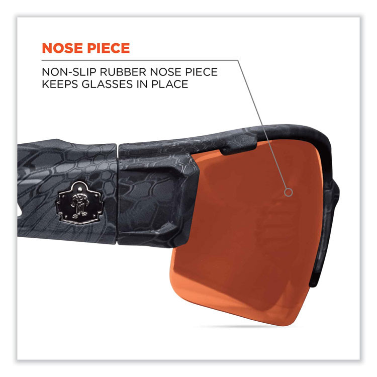 TENACIOUS HOLDINGS, INC. ergodyne® 52021 Skullerz Dagr Safety Glasses, Black Nylon Impact Frame, Polarized Copper Polycarbonate Lens