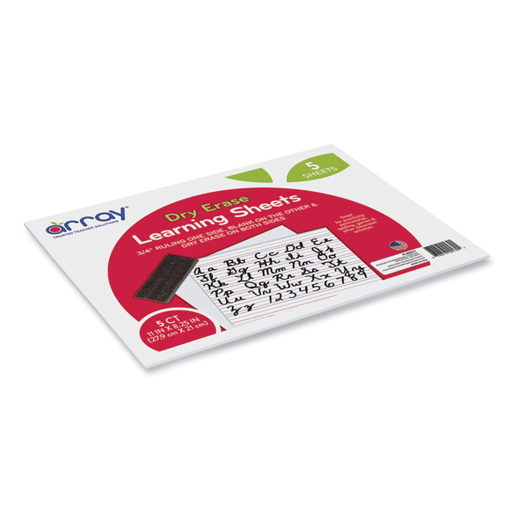 PACON CORPORATION LB8511 GoWrite! Dry Erase Learning Boards, 8.25" x 11", White Surface, 5/Pack
