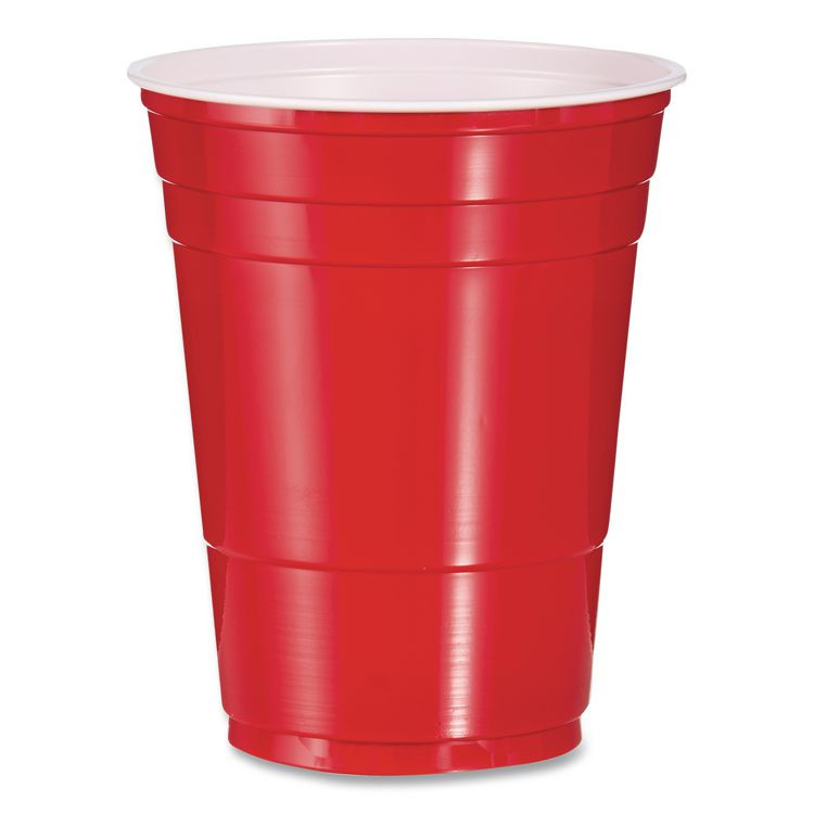 DART Y16250001 SOLO Party Plastic Cold Drink Cups, 16 oz, Red, 24/Pack, 25 Packs/Carton