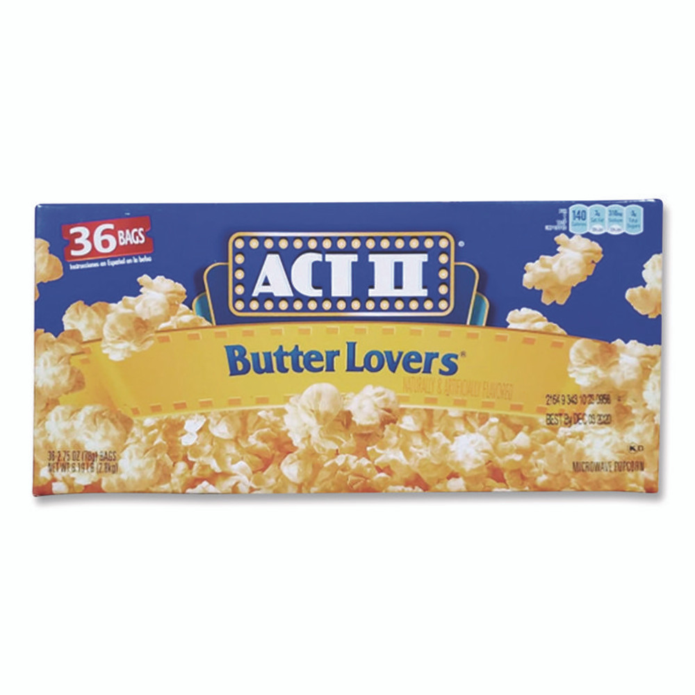CONAGRA FOODS Act II® GOV23223 Microwave Popcorn, Butter, 2.75 oz Bag, 36/Carton