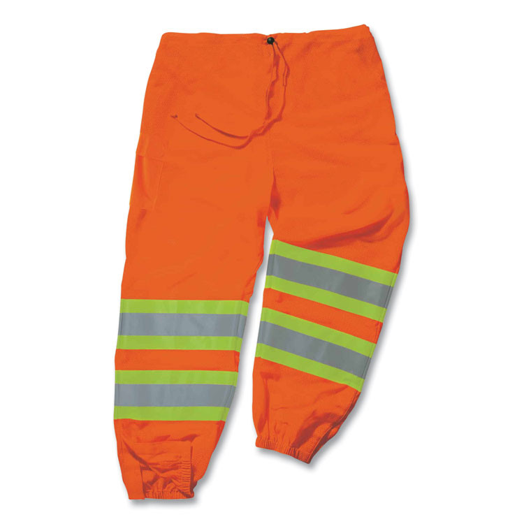TENACIOUS HOLDINGS, INC. ergodyne® 22869 GloWear 8911 Class E Two-Tone Pants, 4X-Large/5X-Large, Orange
