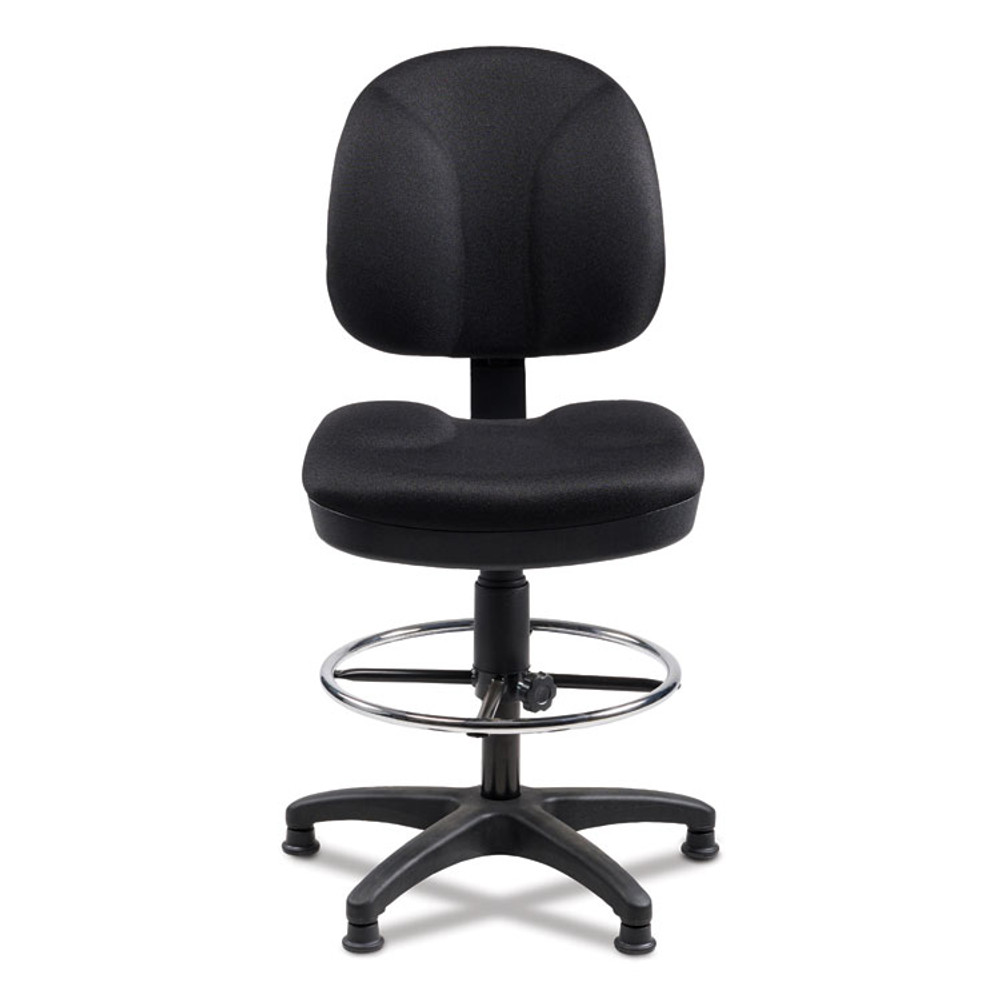 NATIONAL PUBLIC SEATING NPS® CTS Comfort Task Stool, Supports Up to 300 lb, 24.5" to 34.5" Seat Height, Black Seat, Black Back, Black Base