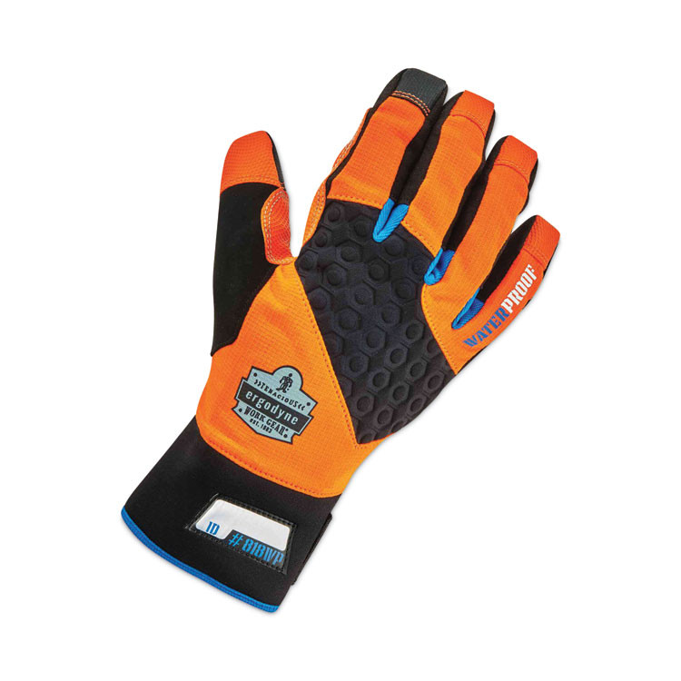 TENACIOUS HOLDINGS, INC. ergodyne® 17396 ProFlex 818WP Thermal WP Gloves with Tena-Grip, EN388: 3423X, 9" Long, XX-Large, Orange, Pair