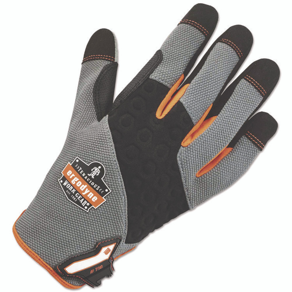 TENACIOUS HOLDINGS, INC. ergodyne® 17044 ProFlex 710 Heavy-Duty Utility Gloves, Large, Gray, Pair