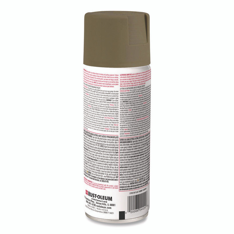 RUST-OLEUM CORPORATION 279176 Camouflage Spray Paint, Flat Army Green, 12 oz Aerosol Can