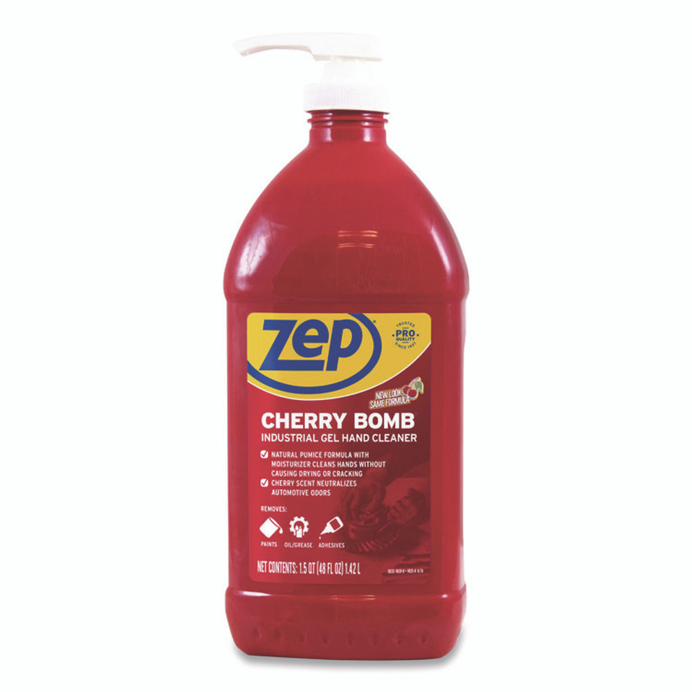 ZEP INC. Commercial® ZUCBHC484CT Cherry Bomb Gel Hand Cleaner, Cherry Scent, 48 oz, 4/Carton
