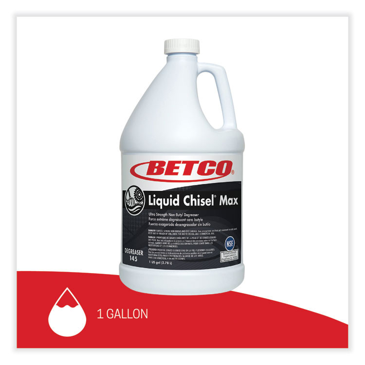 BETCO CORPORATION 1450400 Liquid Chisel Max Non-Butyl Degreaser, Characteristic Scent, 1 gal Bottle, 4/Carton