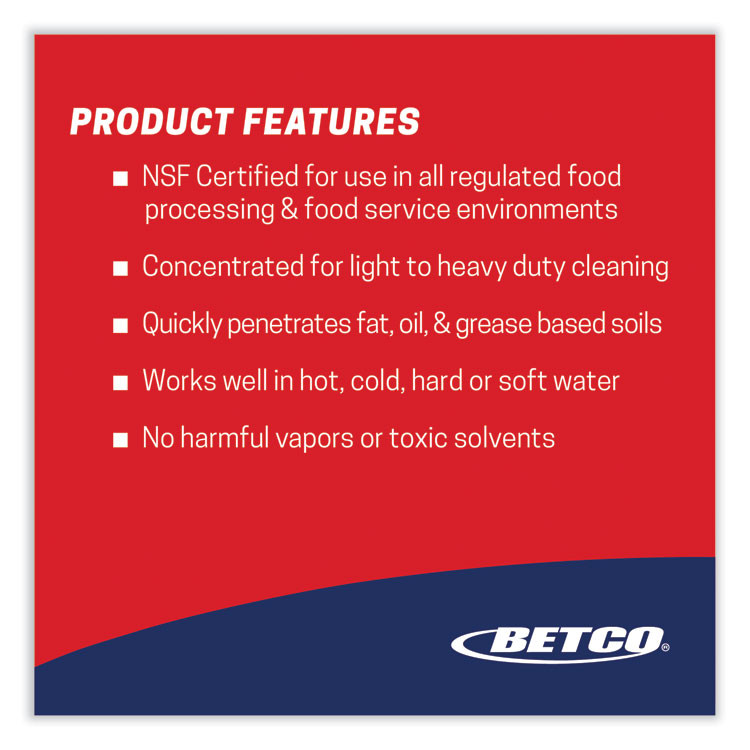 BETCO CORPORATION 1450400 Liquid Chisel Max Non-Butyl Degreaser, Characteristic Scent, 1 gal Bottle, 4/Carton