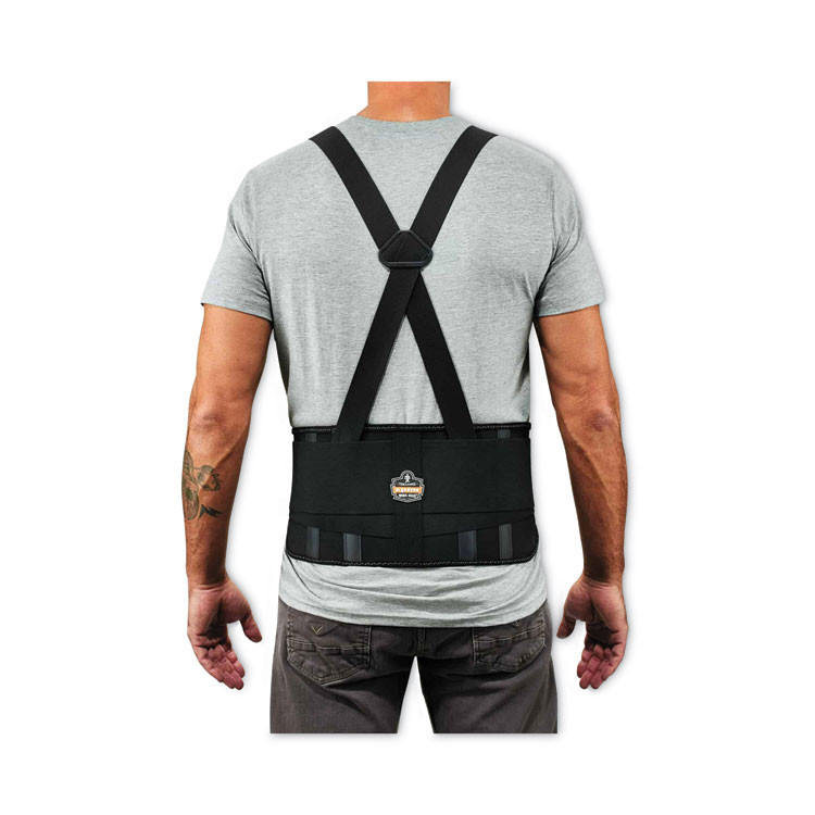 TENACIOUS HOLDINGS, INC. ergodyne® 11114 ProFlex 1625 Elastic Back Support Brace, Large, 34" to 38" Waist, Black