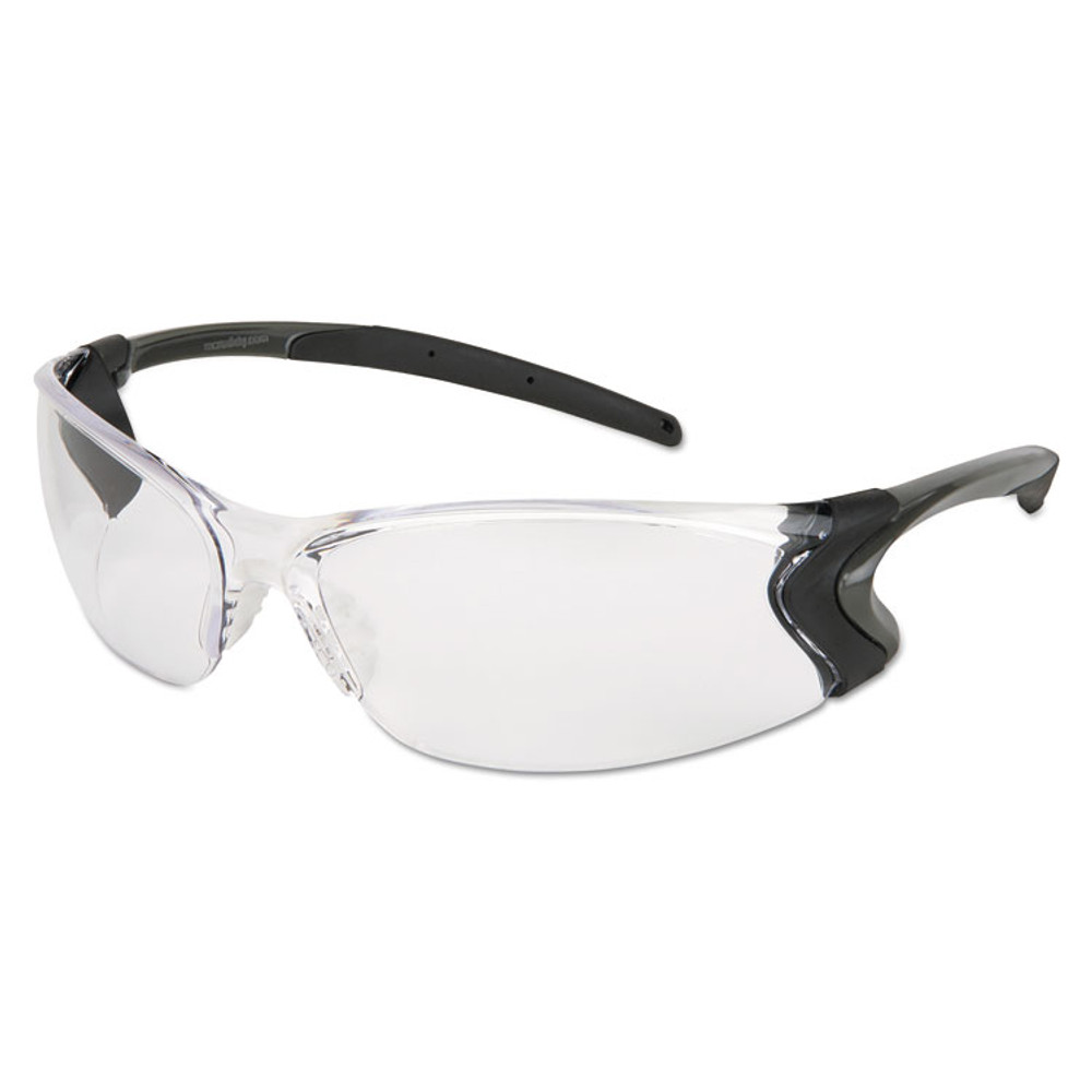 MCR SAFETY BD110PF Backdraft Glasses, Clear Frame, Anti-Fog Clear Lens