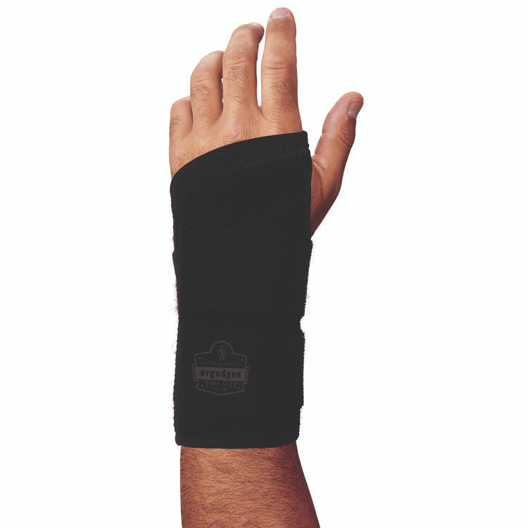 TENACIOUS HOLDINGS, INC. ergodyne® 70150 ProFlex 4015 Wrist Brace Support with Double Strap, Large, Fits Left Hand, Black