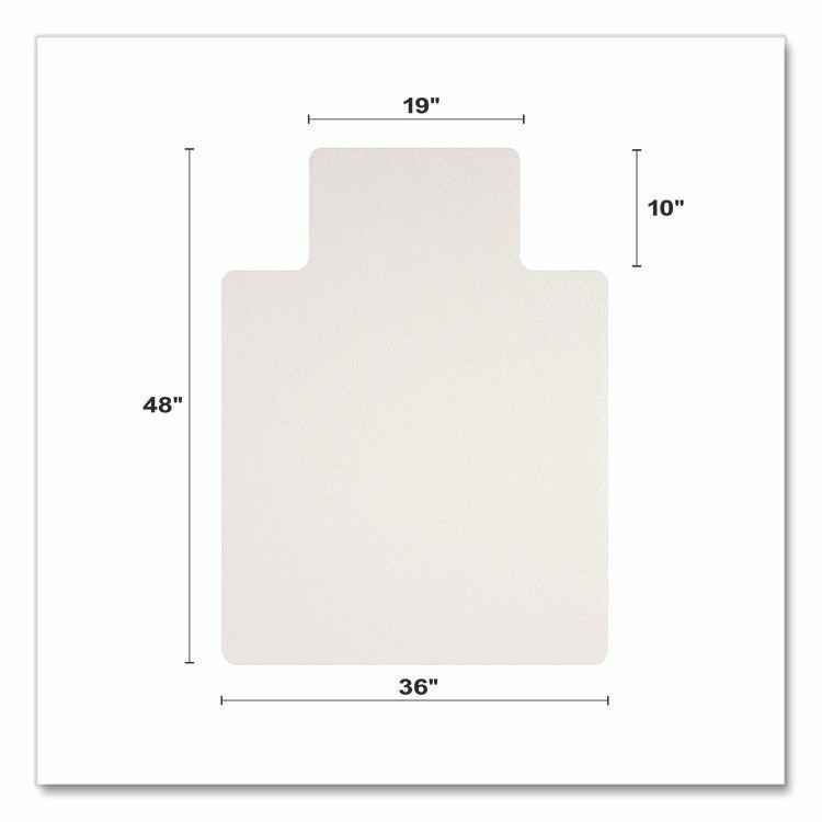 DEFLECTO CORPORATION CM2G112OCB OceanMat Hard Floor Chair Mat for Hard Floors, Rectangular with Lip, Straight Edges, 36" x 48", Clear