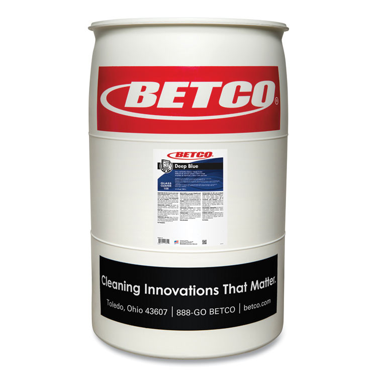 BETCO CORPORATION 1085500 Deep Blue Glass and Surface Cleaner, 55 gal Drum