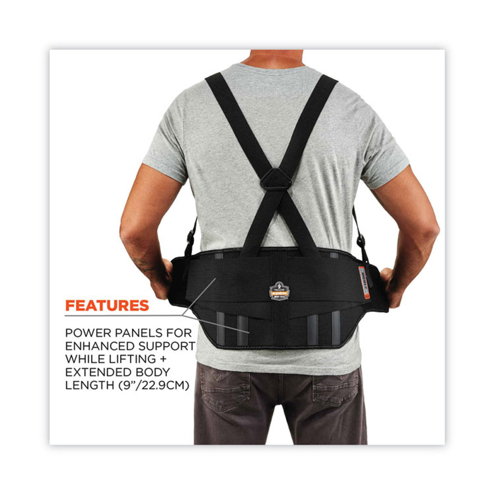 TENACIOUS HOLDINGS, INC. ergodyne® 11106 ProFlex 1600 Standard Elastic Back Support Brace, 2X-Large, 42" to 46" Waist, Black