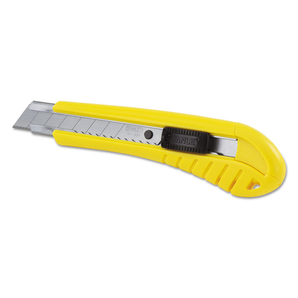 STANLEY BOSTITCH 10280 Standard Snap-Off Knife, 18 mm Blade, 6.75" Plastic Handle, Yellow