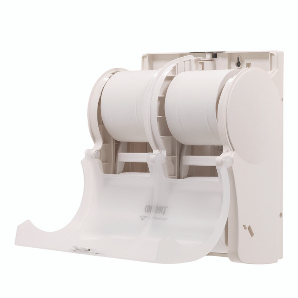 GEORGIA PACIFIC Professional 56747A Compact Quad Vertical Four-Roll Coreless Tissue Dispenser, 12.06 x 8 x 14.44, White