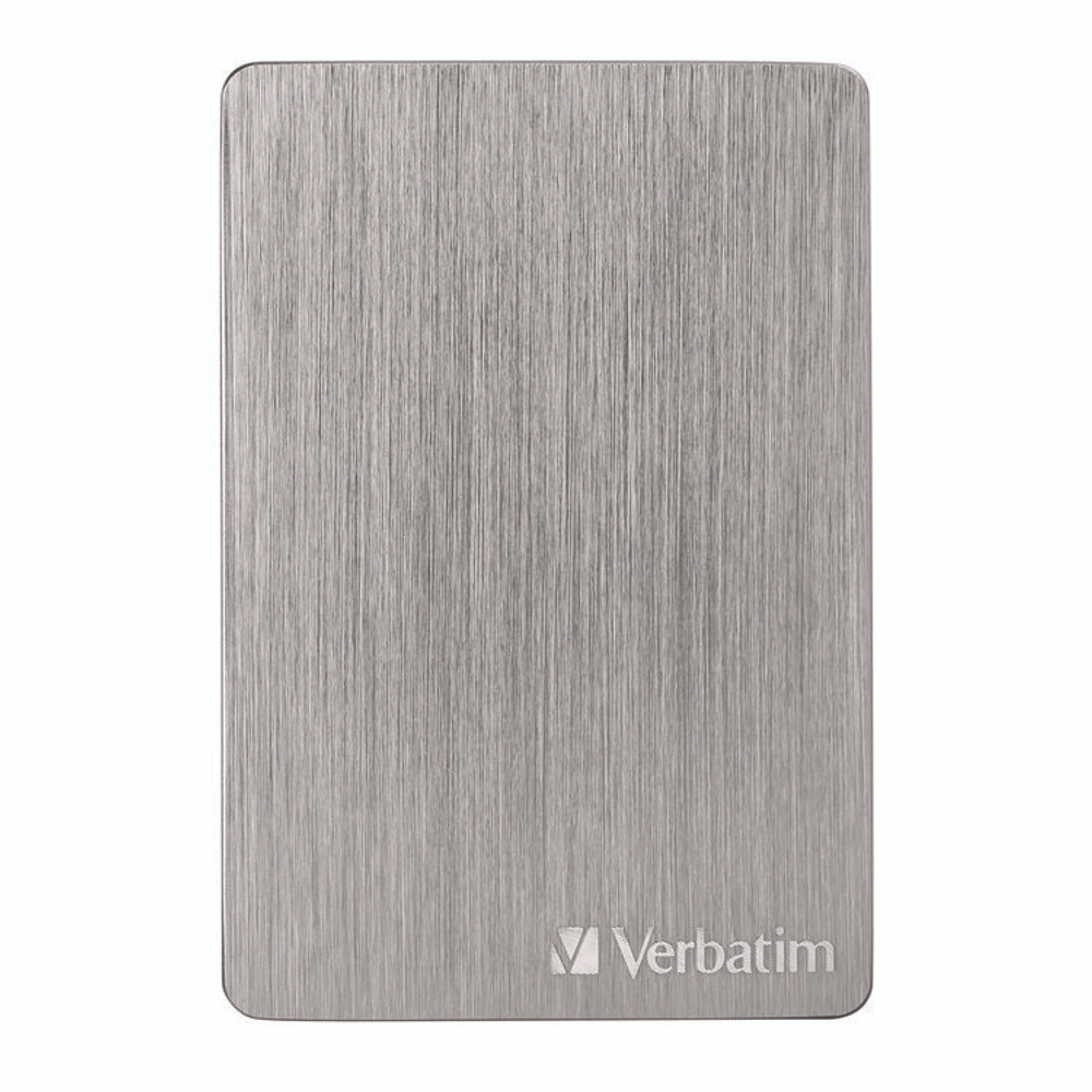 VERBATIM CORPORATION 53662 Store n' Go ALU Slim Portable Hard Drive, 1 TB, USB 3.2 Gen 1, Space Gray