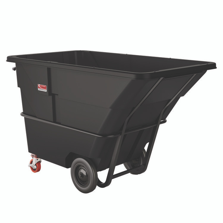 SUNCAST CORPORATION Commercial® RMTTHD200 2 cu yd Heavy Duty Tilt Truck, Forkliftable Frame, 2,300 lb Capacity, Black/Red