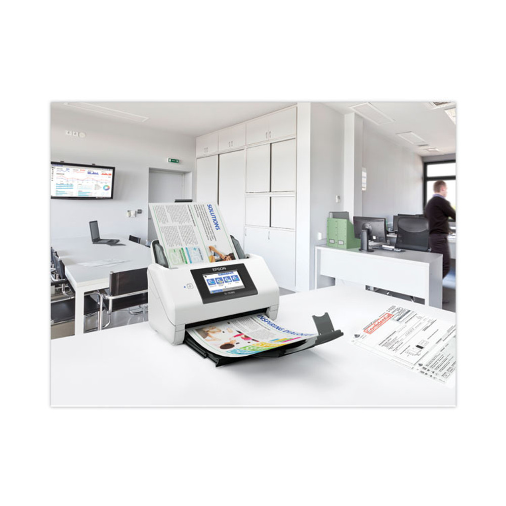 EPSON AMERICA, INC. B11B265201 DS-790WN Wireless Network Color Document Scanner, 600 dpi Optical Resolution, 100-Sheet Duplex Auto Document Feeder
