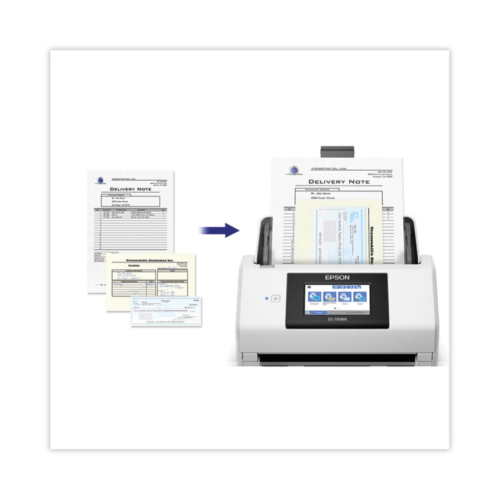 EPSON AMERICA, INC. B11B265201 DS-790WN Wireless Network Color Document Scanner, 600 dpi Optical Resolution, 100-Sheet Duplex Auto Document Feeder