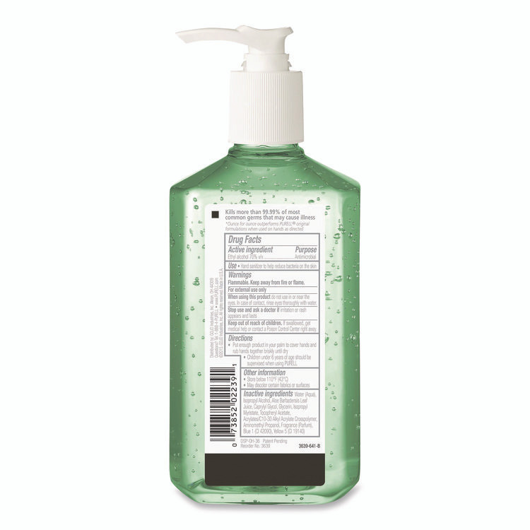 GO-JO INDUSTRIES PURELL® 3639-12CT Advanced Hand Sanitizer Soothing Gel, 12 oz Pump Bottle, Fresh Scent, 12/Carton