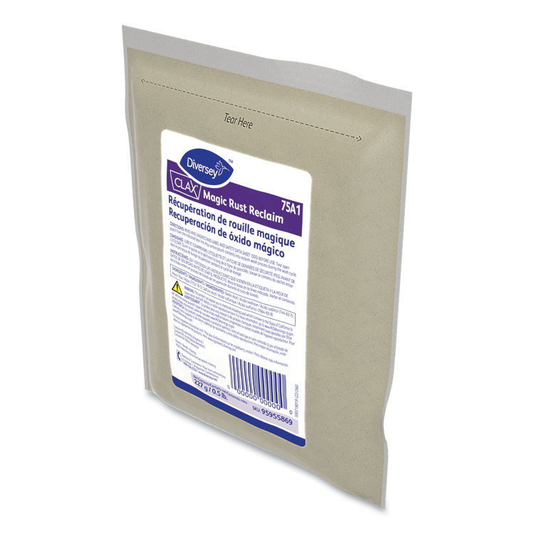 DIVERSEY 95955869 Clax Magic Rust Reclaim, Oxalic Acid Scent, 0.5 lb Pouch, 12/Carton