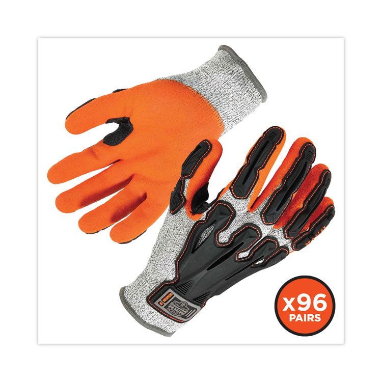 TENACIOUS HOLDINGS, INC. ergodyne® 17584 ProFlex 922CR Nitrile Coated Cut-Resistant Gloves, EN388: 4442CP, Large, Gray, 96 Pairs/Carton