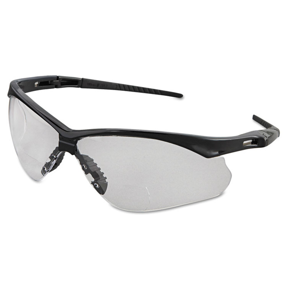 SMITH AND WESSON KleenGuard™ 28624 V60 Nemesis Rx Reader Safety Glasses, Black Frame, Clear Lens, +2.0 Diopter Strength