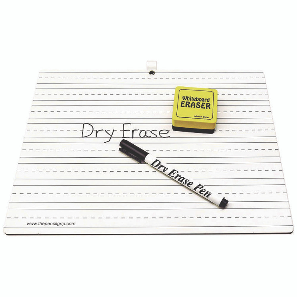 THE PENCIL GRIP TPG Creations™ 38824 Dry Erase Whiteboard Student Starter Kits with Markers and Erasers, 11.75" x 9", White Surface, 24/Carton
