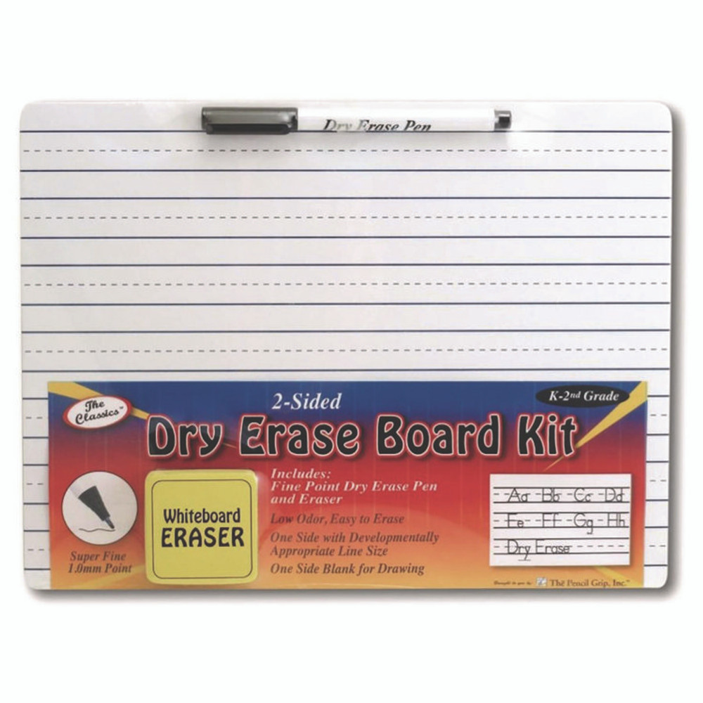 THE PENCIL GRIP TPG Creations™ 38824 Dry Erase Whiteboard Student Starter Kits with Markers and Erasers, 11.75" x 9", White Surface, 24/Carton