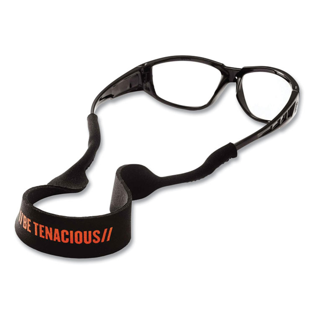 TENACIOUS HOLDINGS, INC. ergodyne® 19402 Skullerz 3275 Neoprene Eyewear Lanyard, Neoprene Slide Fastener, 16" Long, Black