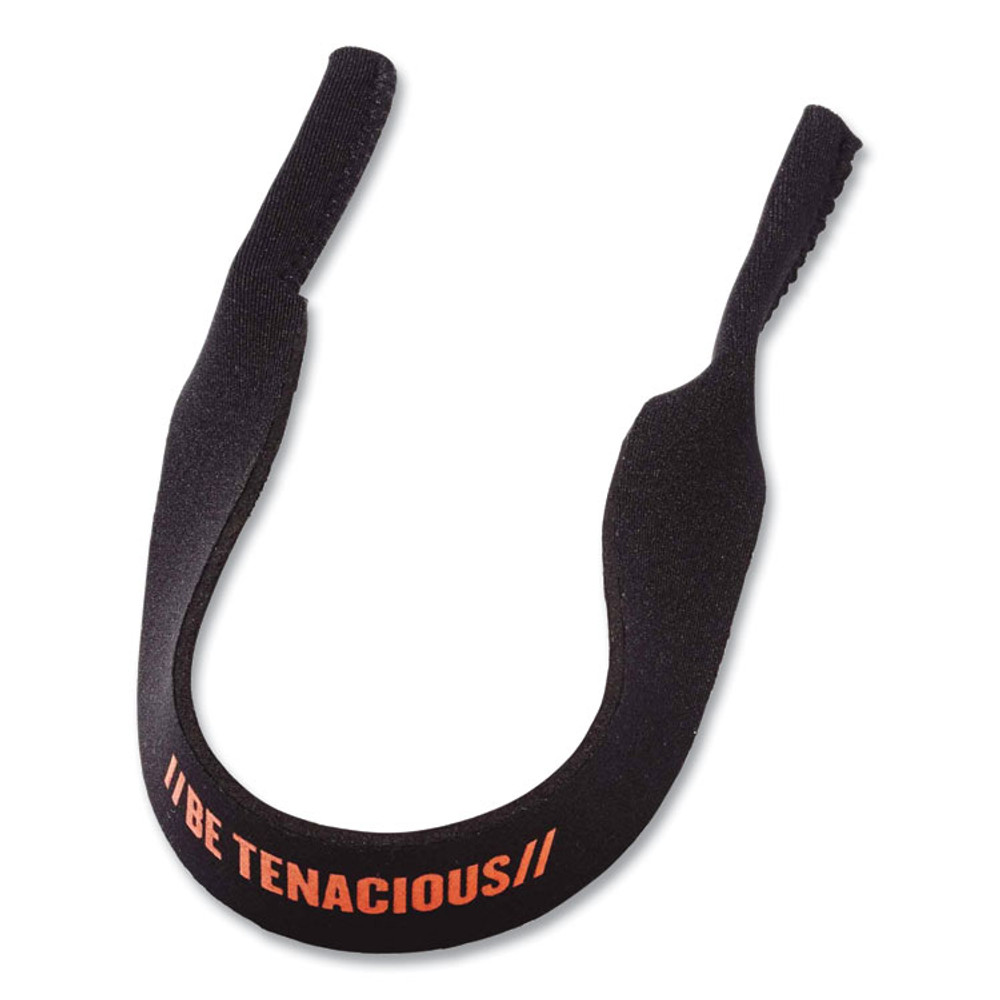 TENACIOUS HOLDINGS, INC. ergodyne® 19402 Skullerz 3275 Neoprene Eyewear Lanyard, Neoprene Slide Fastener, 16" Long, Black