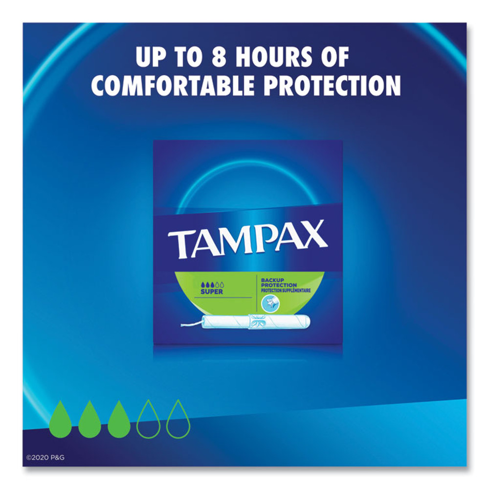 PROCTER & GAMBLE Tampax® 31409 Cardboard Applicator Tampons, Super, 10/Box