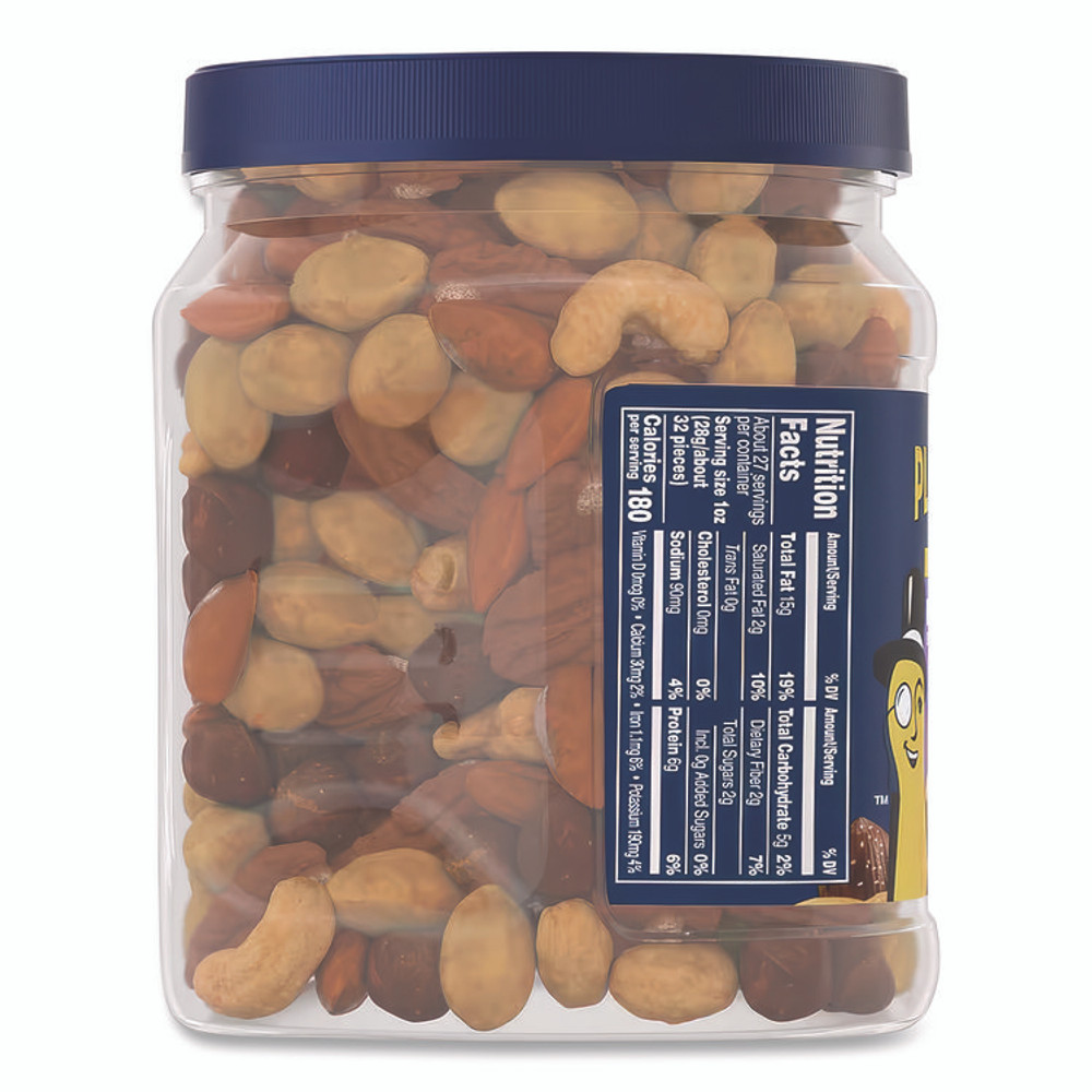 KRAFT FOODS, INC Planters® 01857 Salted Mixed Nuts, 27 oz Canister