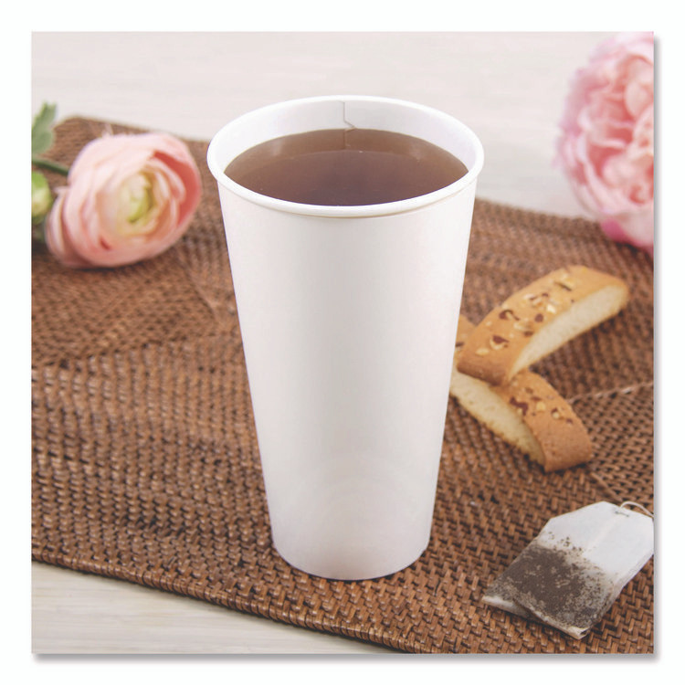 DART SOLO® DWTG20W Thermoguard Insulated Paper Hot Cups, 20 oz, White Sustainable Forest Design, 600/Carton