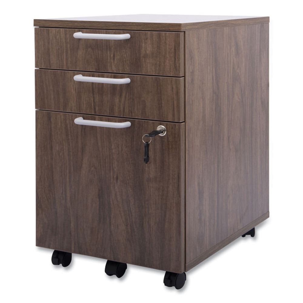 UNION & SCALE 24398957 Essentials Mobile Pedestal File, Left or Right, 3-Drawers: Box/Box/File, Legal/Letter, Espresso, 15.6" x 21.3" x 24.3"