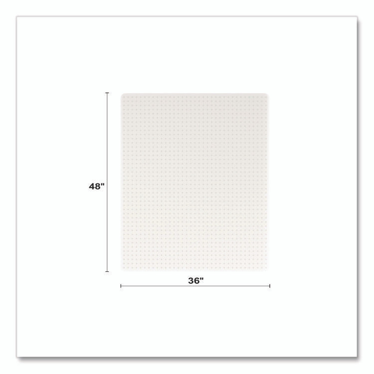 DEFLECTO CORPORATION CM1K142OCB OceanMat Carpet Chair Mat for Flat Pile Carpeted Floors, Rectangular, Straight Edges, 36" x 48", Clear