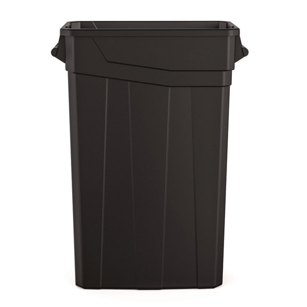 SUNCAST CORPORATION Commercial® TCNH2030BK 23 Gallon Resin Slim Trash Can, Plastic, Black